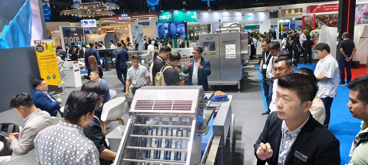 A busy show floor on opening day